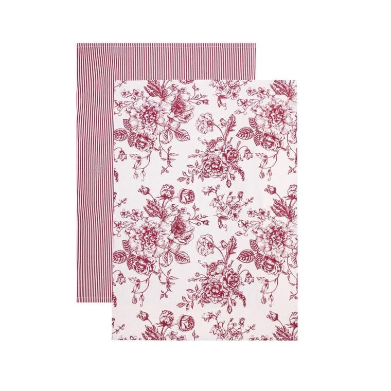 Homla, Nele, zestaw ścierek kuchennych, w kwiaty, 45-65 cm