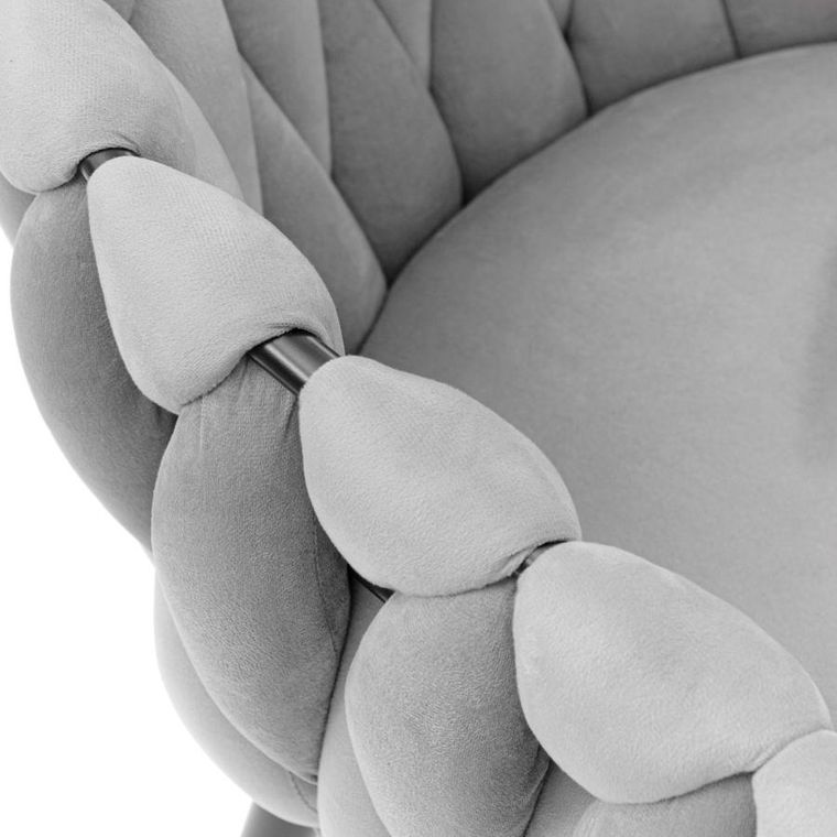 Homla, Prinssi, krzesło, welurowe szare, 64-54-73 cm