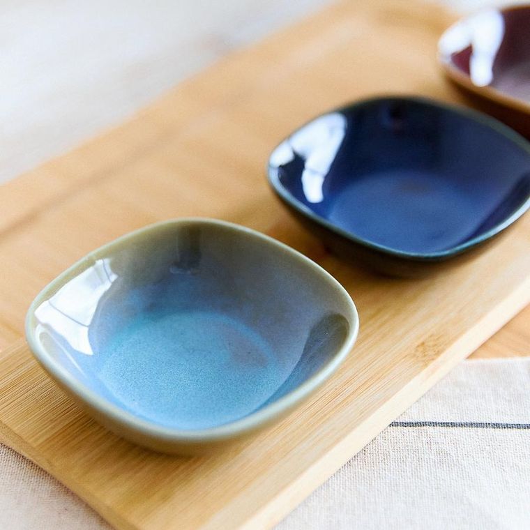 Homla, Rambla, zestaw miseczek z prostokątną podstawką, 29-3,5 cm