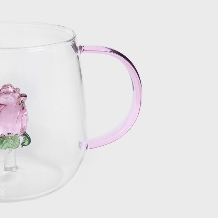 Homla, Rosado, szklanka, z różą, 0,4l