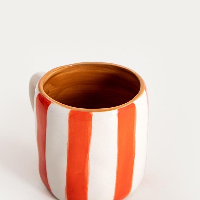 Homla, Torrit, kubek, w pomarańczowe paski, 0,1l