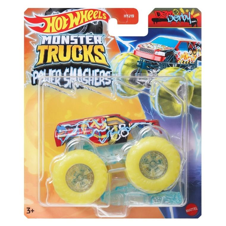 Hot Wheels, Monster Trucks Power Smashers, pojazd, skala 1:64, 1 szt.