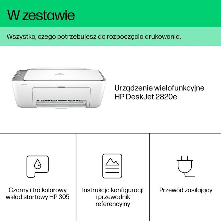 HP, DeskJet, urządzenie wielofunkcyjne, 2820e, 588K9B