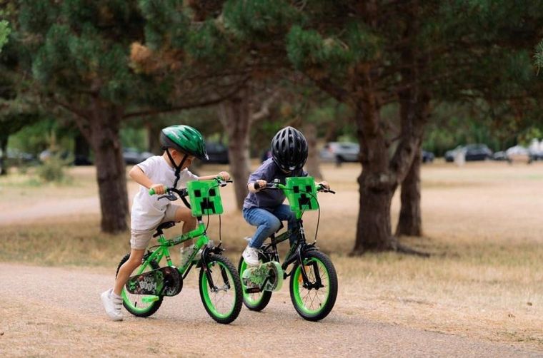 Huffy, Minecraft, rower, 16", zielony