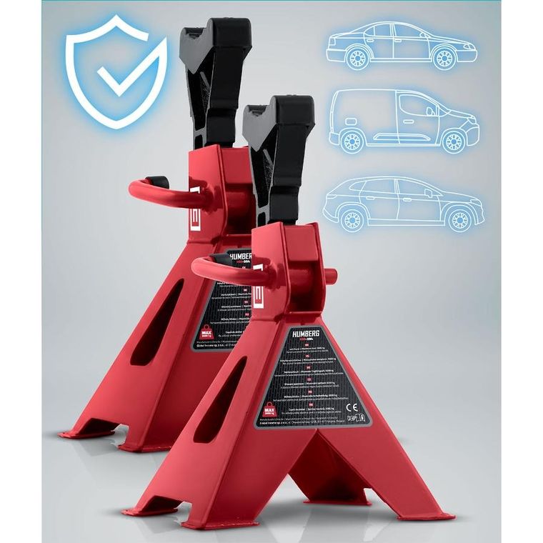 Humberg, kobyłki samochodowe, warsztatowe, 3t, 2 szt., HM-384