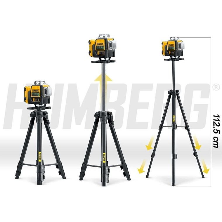 Humberg, laser krzyżowy w walizce, ze statywem, HM-171