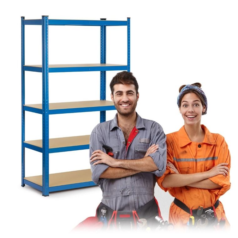 Humberg, regał metalowy, magazynowy, 2w1, 150-75-30 cm, 625 kg