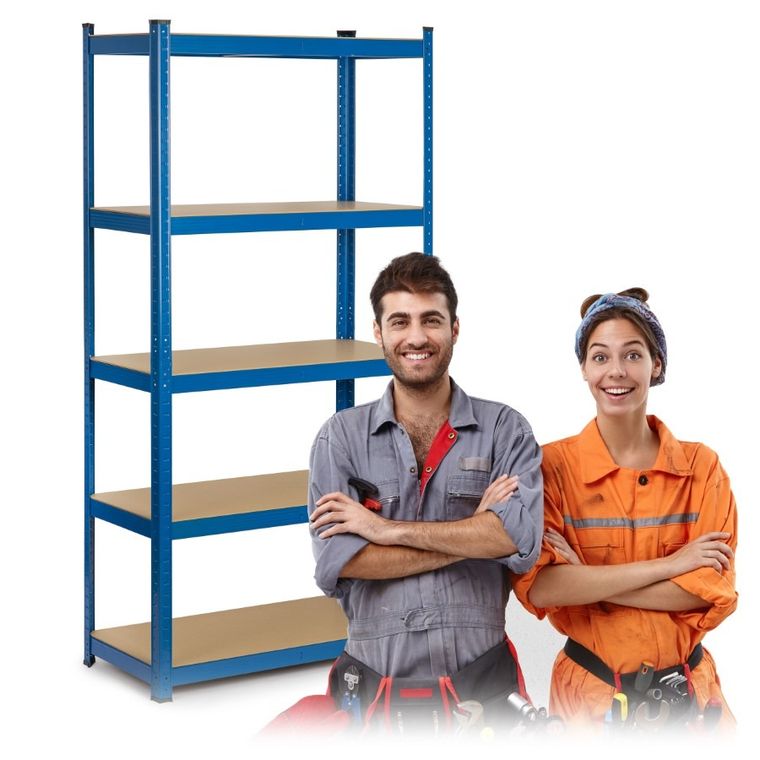 Humberg, regał metalowy, magazynowy, 2w1, 180-90-30 cm, 875 kg