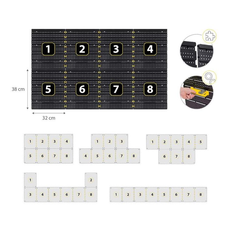 Humberg, tablica narzędziowa, warsztatowa, 128-76 cm, HM-580