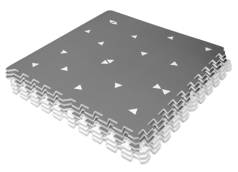 Humbi, mata piankowa, puzzle, szare trójkąty, 120-180 cm