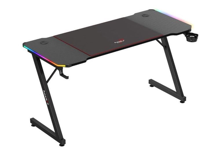 Huzaro, Hero 3.3, biurko gamingowe, RGB, czarne