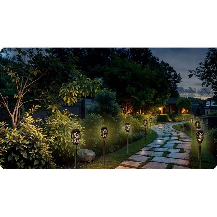 Ilumen, lampka solarna, pochodnia, 2 szt.