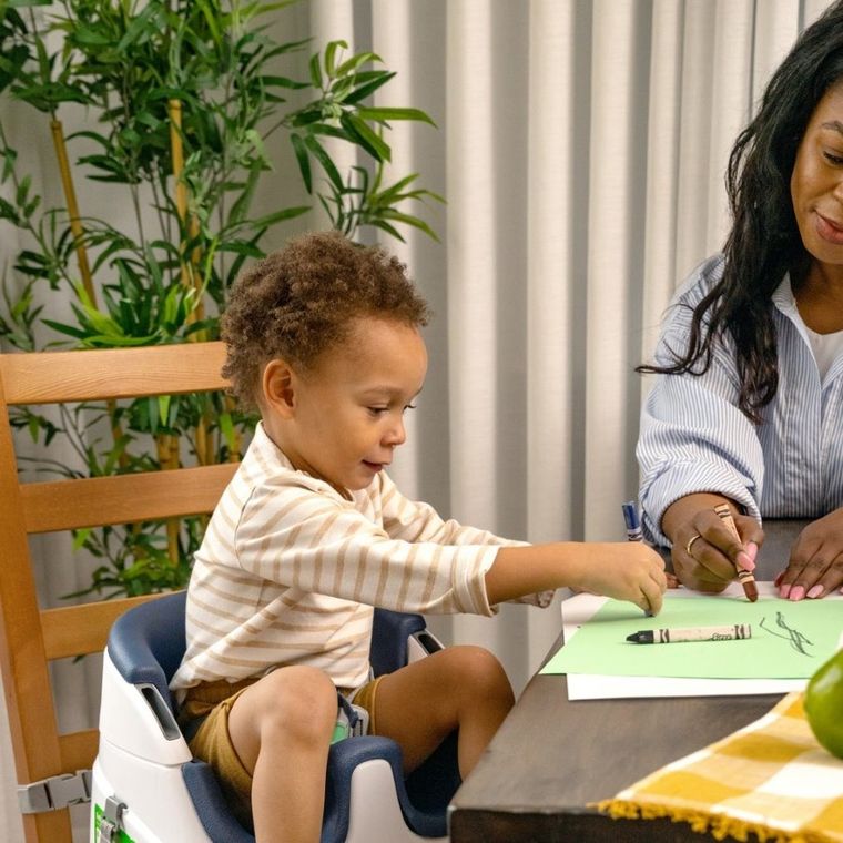 InGenuity, Baby Base, krzesełko do karmienia 2w1, night sky, 6m+