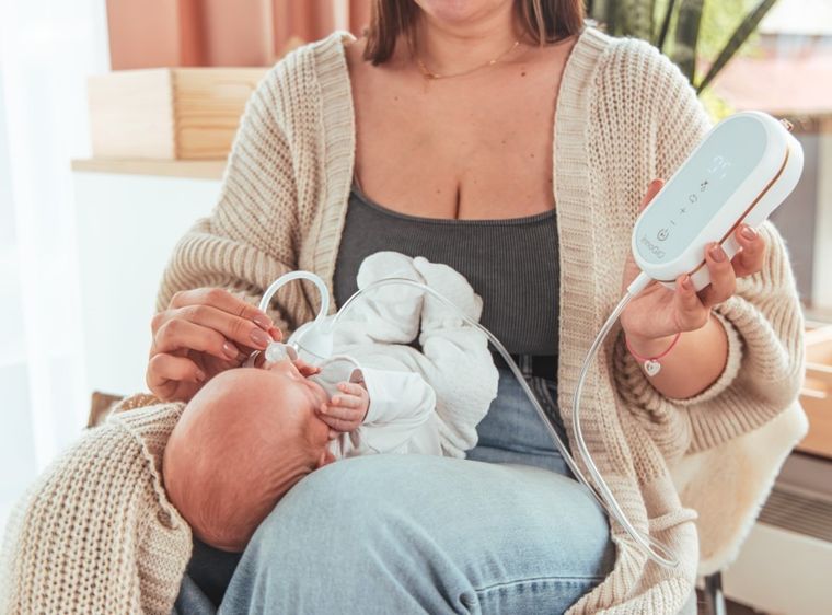 InnoGIO, GIOmumLine Soft, laktator elektryczny z aspiratorem, muszlowy, podwójny