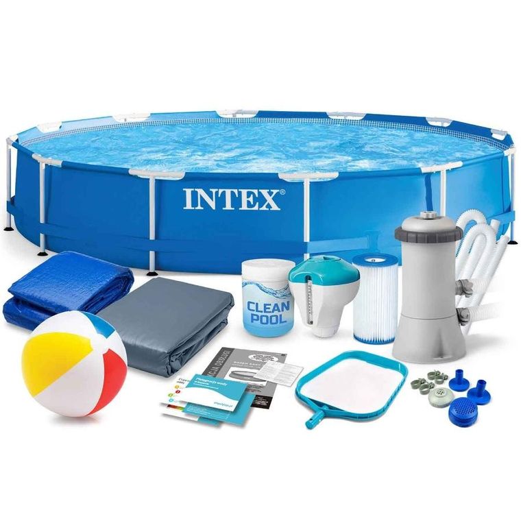 Intex, basen ogrodowy stelażowy, 366-76 cm, zestaw 16w1