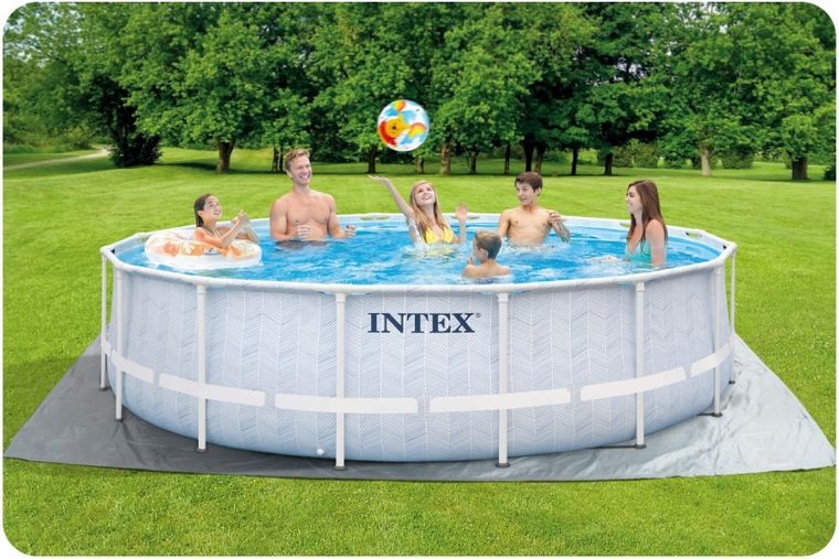 Intex, basen ogrodowy, stelażowy, 488-122 cm, zestaw 12w1
