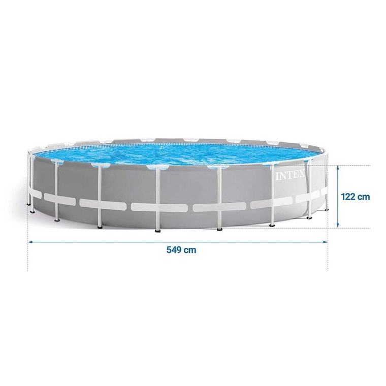Intex, basen ogrodowy stelażowy, 549-122 cm, zestaw 21w1