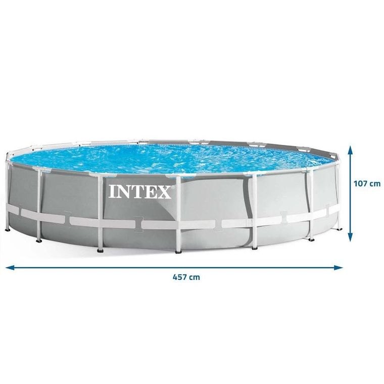 Intex, basen ogrodowy stelażowy, zestaw 21w1, 457-107 cm