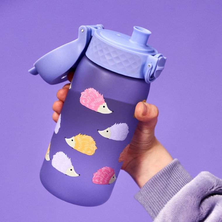 Ion8, Jeżyki, bidon z ustnikiem, fioletowy, 350 ml