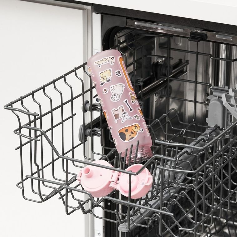 Ion8, Pieski, bidon z ustnikiem, jasny róż, 500 ml