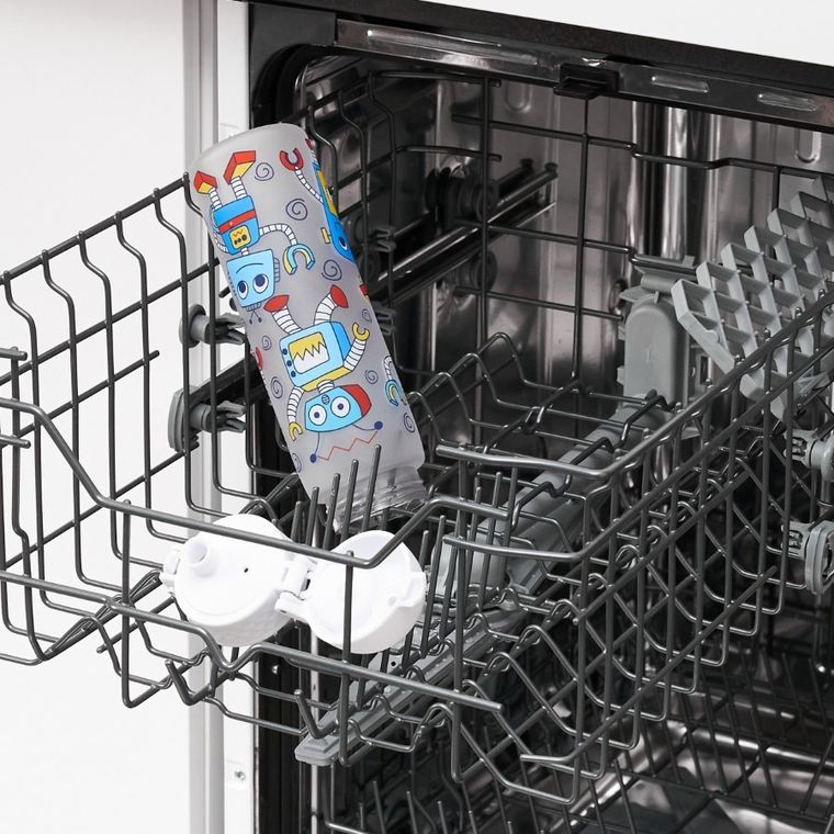 Ion8, Roboty, bidon z ustnikiem, biały, 500 ml