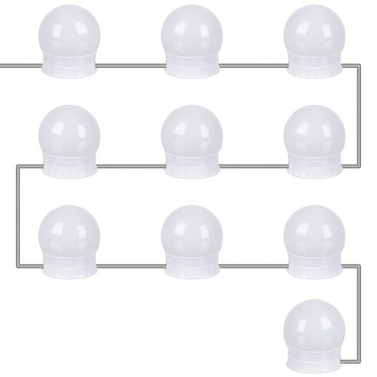 Izoxis, lampki LED na lustro, 10 szt.