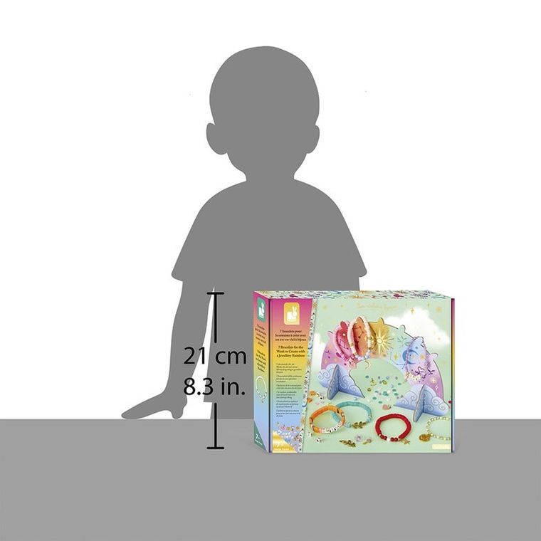 Janod, Bransoletka na każdy dzień tygodnia, zestaw do tworzenia biżuterii ze stojakiem