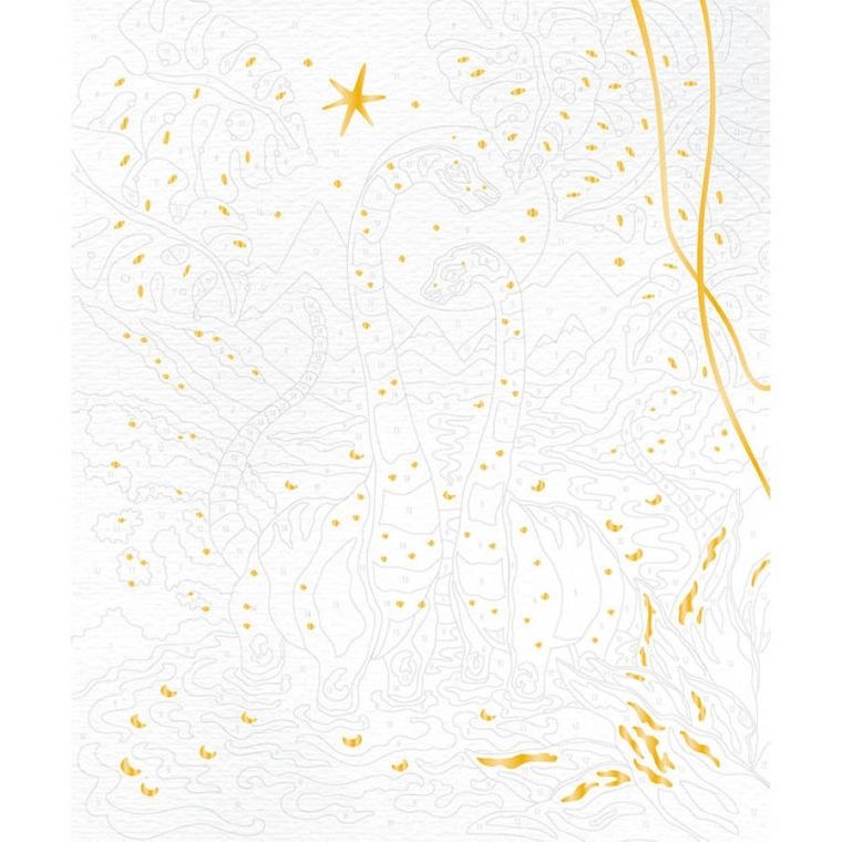 Janod, Dinozaury, malowanie po numerach, zestaw kreatywny, 2 obrazy