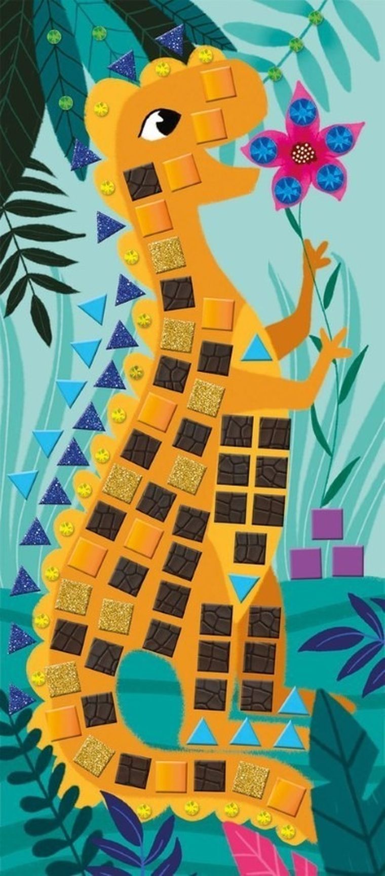 Janod, Dinozaury, mozaika, zestaw kreatywny