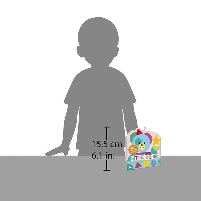 Janod, Figury geometryczne, naklejki, 300 szt.