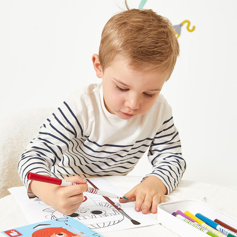 Janod, flamastry pędzelkowe, 10 kolorów