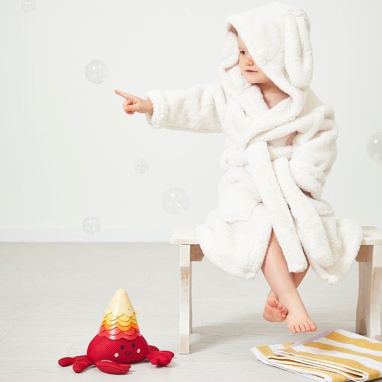 Janod, krab z muszelkami, zabawka do kąpieli