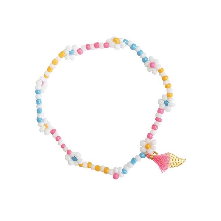 Janod, Kwiatki z koralików, zestaw kreatywny do tworzenia biżuterii