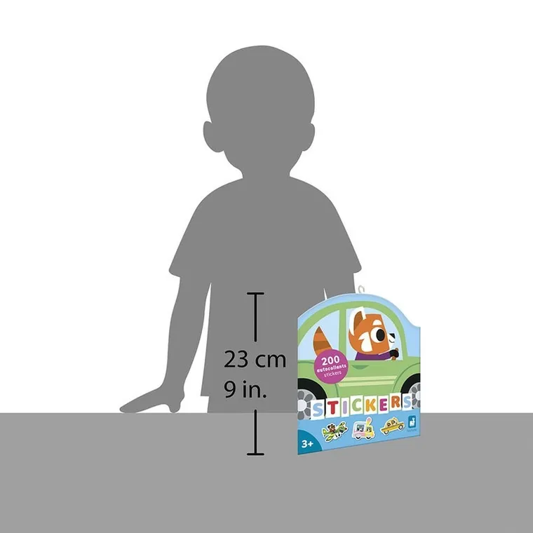 Janod, Pojazdy, naklejki na arkuszach, 200 szt.