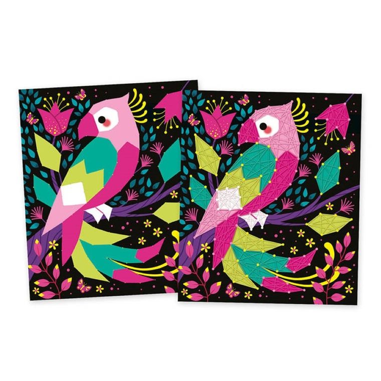 Janod, Przeplatanka 3D, String Art., Zwierzęta dżungli, zestaw kreatywny