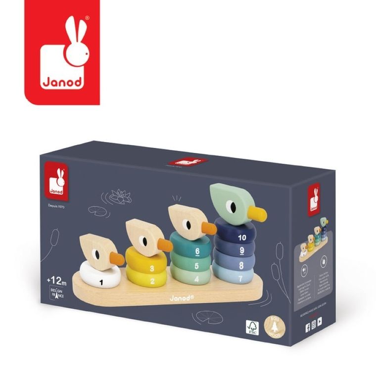 Janod, rodzina kaczek, zabawka edukacyjna