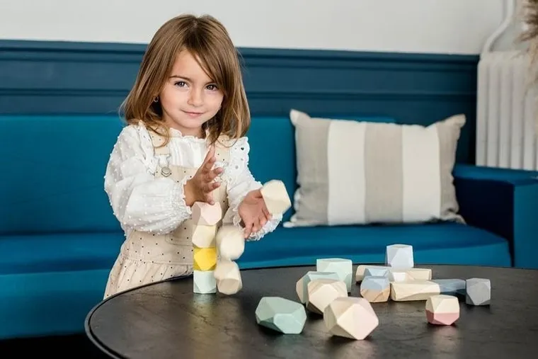 Janod, Sweet Cocoon, drewniane kamyki, 20 elementów