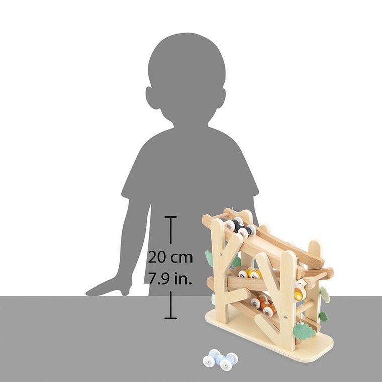 Janod, Sweet Cocoon, drewniany kulodrom, rampa wyścigowa dla mrówek