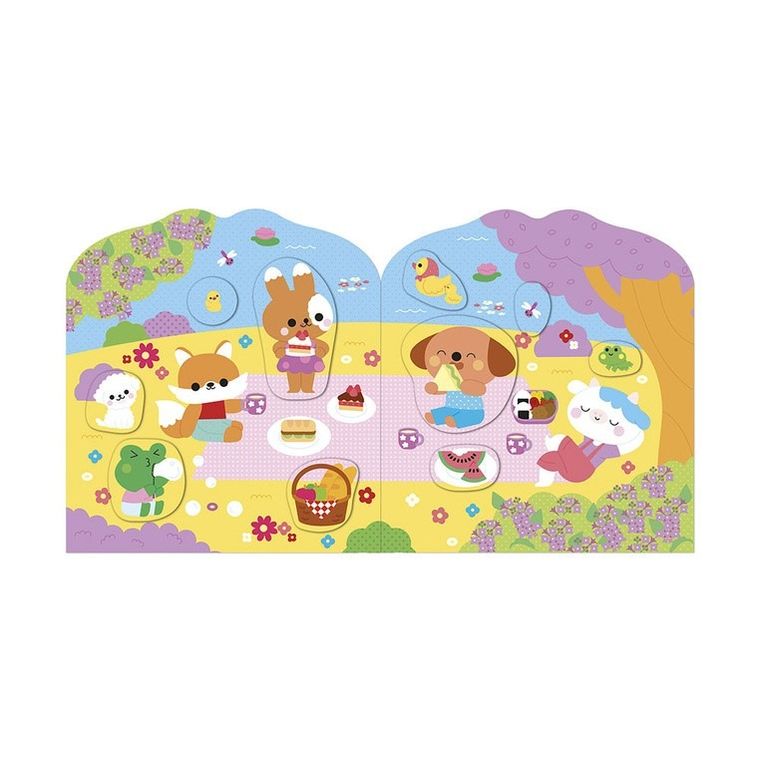 Janod, Wieś, książeczka do wyklejania, z naklejkami