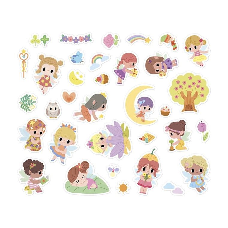 Janod, Wróżki, naklejki na arkuszach, 200 szt.