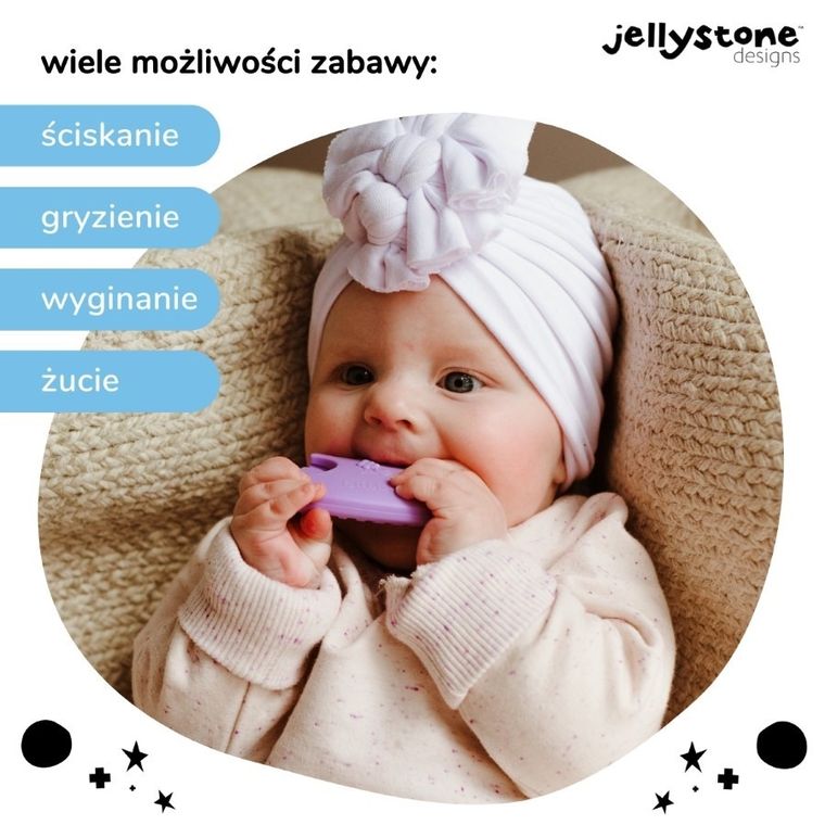 Jellystone, gryzak silikonowy, pastelowe kółko