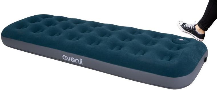 Jilong, materac flokowany z wbudowaną pompką nożną, 1-osobowy, 191-73-22 cm