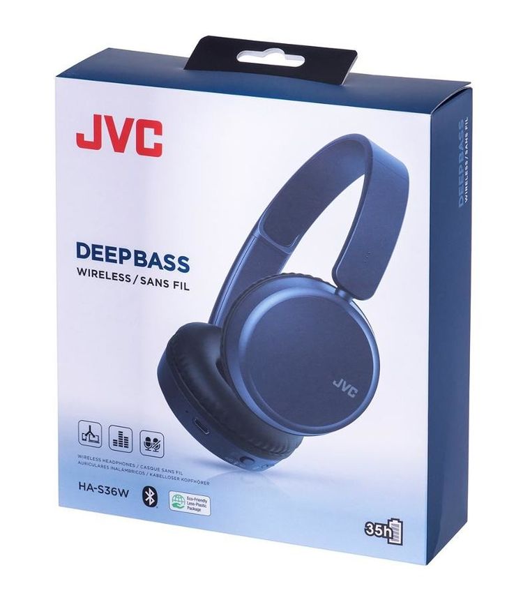 JVC, HAS-36WAU, słuchawki bluetooth, blue