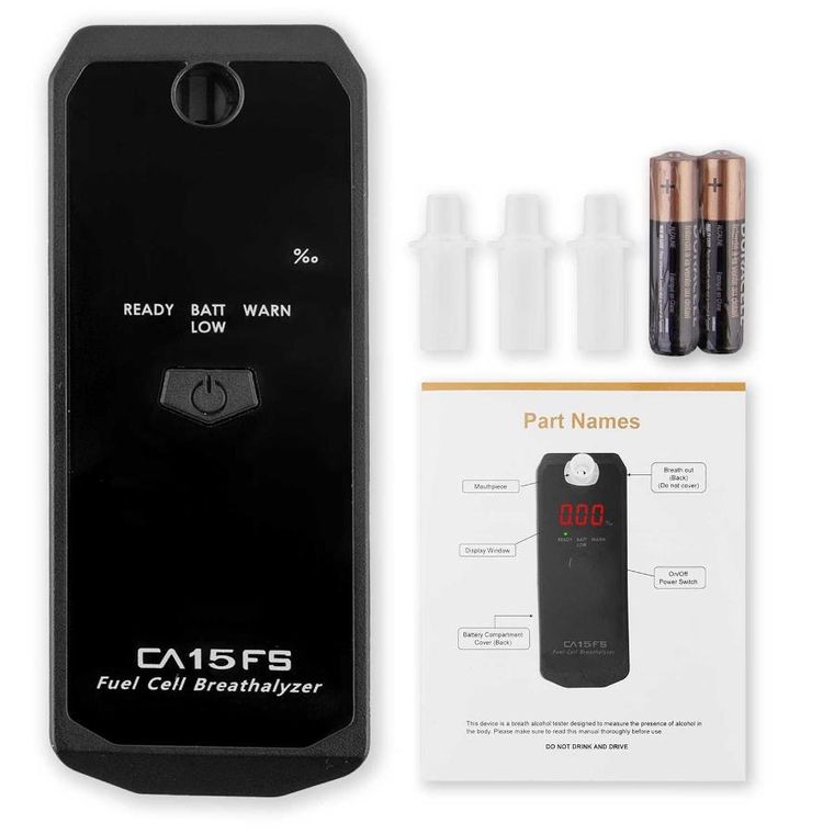 K-Pro, alkomat elektrochemiczny + ustniki, CA 15FS