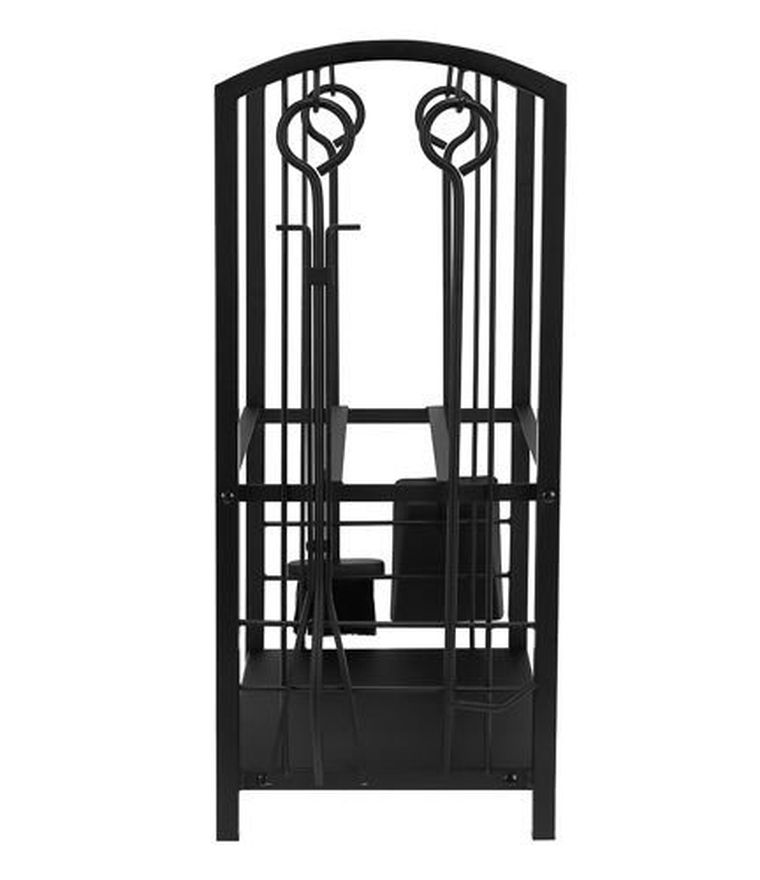 Kaminer, stojak na drewno z przyborami