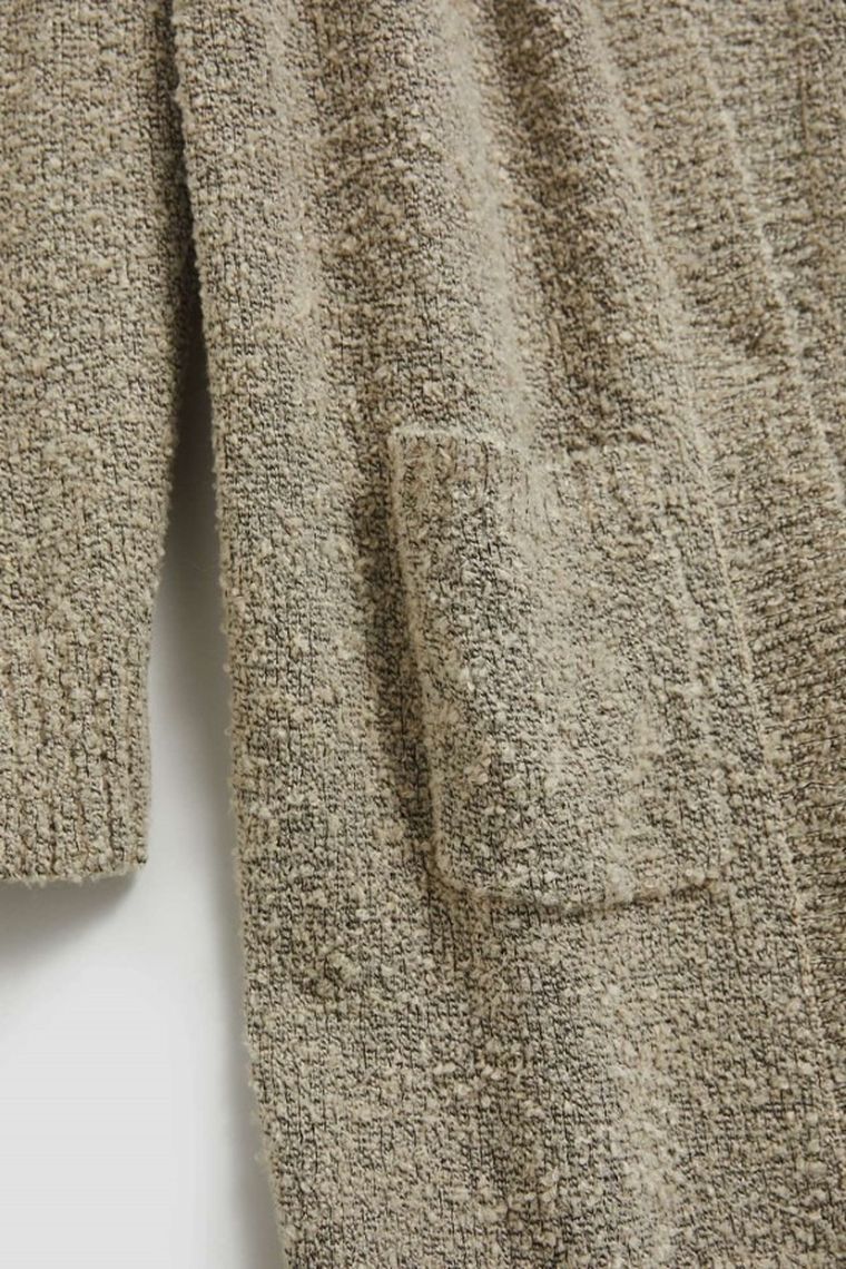 Kardigan damski, beżowy, Moodo