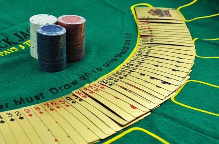 Karty do gry, złote