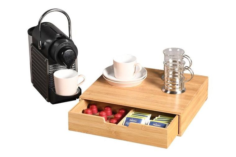 Kesper, pojemnik na kapsułki do kawy, bambus, 34-31 cm