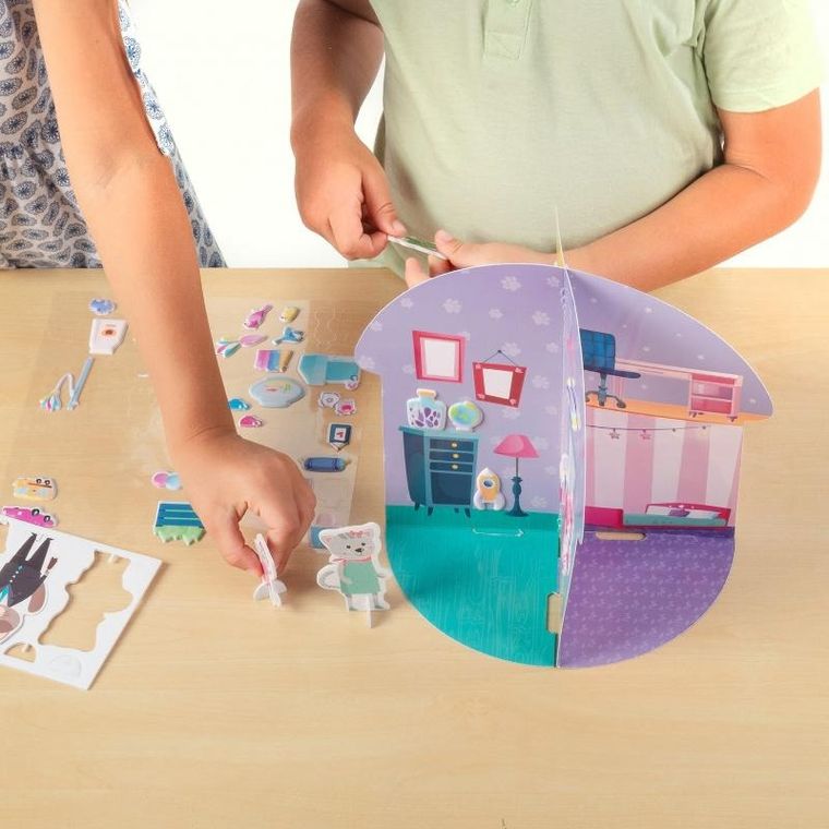 Kidea, domek kotków 3D, zestaw kreatywny