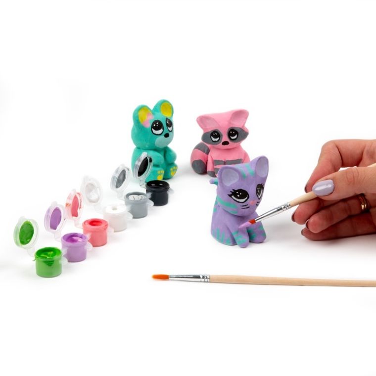 Kidea, glina samoutwardzalna, zestaw kreatywny, misie